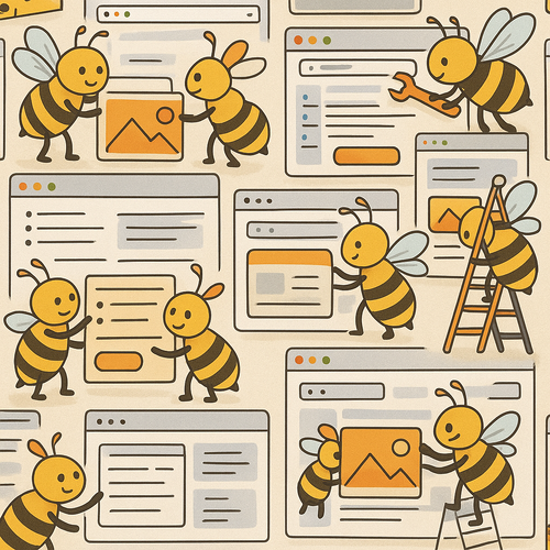 a bee hive working on a website-1